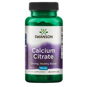 Swanson Calcium Citrate (Vápník Citrát) 200 mg 60 kapslí