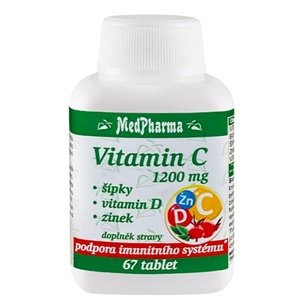 Medpharma Vitamin C 1200 mg šípky, vitamin D, zinek 67 tablet