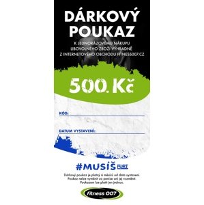 Elektronický dárkový poukaz Fitness007 500 Kč pro kluka