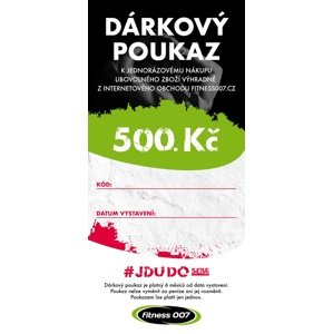 Elektronický dárkový poukaz Fitness007 500 Kč pro holku