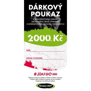 Elektronický dárkový poukaz Fitness007 2000 Kč pro holku