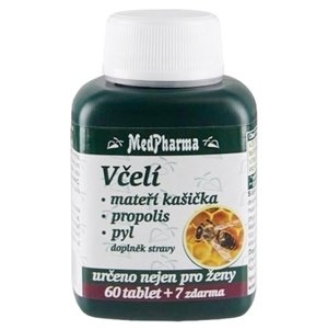 Medpharma Včelí mateří kašička + propolis + pyl 67 tablet VÝPRODEJ (DMT 31.08.2025)