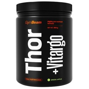 GymBeam Předtréninkový stimulant Thor Fuel + Vitargo 600 g - zelené jablko