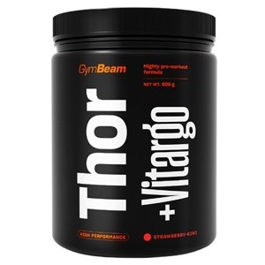GymBeam Předtréninkový stimulant Thor Fuel + Vitargo 600 g - jahoda/kiwi