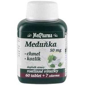 MedPharma Meduňka 50 mg + chmel + kozlík 67 tablet