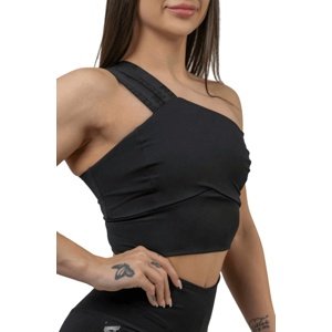 Nebbia Intense Dámská Sportovní podprsenka s vysokou podporou Asymmetric 841 černá - XS