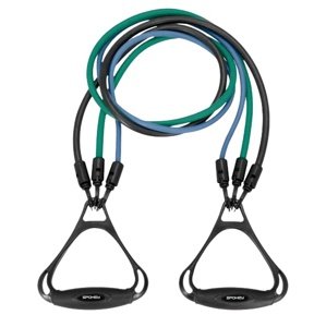 Spokey BACKER SET Nastavitelný gumový expandér, 6,5 - 33,5 kg