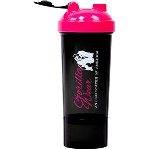 Gorilla Wear Shaker Compact 400+100 ml - Černá/Růžová