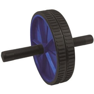 Spokey Posilovací kolečko double roller 18,5cm - černomodré