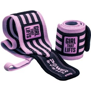 POWER SYSTEM dámské posilovací bandáže na zápěstí Wrist Wraps GTL - růžová