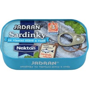 Nekton Sardinky Jadran 125 g - ve vlastní šťávě a vodě