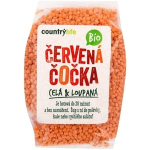 Country Life BIO Čočka červená celá loupaná 500 g