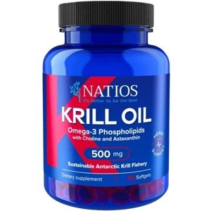 NATIOS Krill Oil Olej z antarktického krilu s astaxantinem 500 mg 60 softgel kapslí