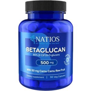 NATIOS Betaglucan Betaglukany s Camu Camu 500 mg 90 veganských kapslí
