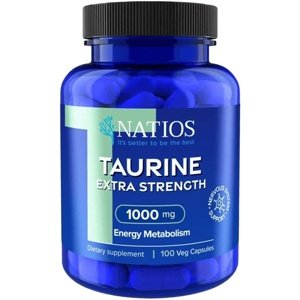 NATIOS Taurine Extra Strength 1000 mg 100 veganských kapslí