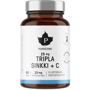 Puhdistamo Triple Zinc 25mg + Vitamin C - 120 kapslí
