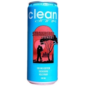 Clean Drink BCAA 330 ml - jahodový západ slunce