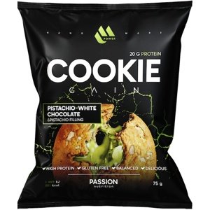 Passion Nutrition MPower Cookie Gain 75 g - Pistácie, bílá čokoláda/malinová náplň