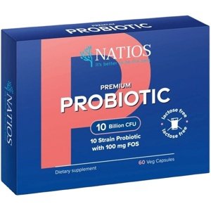 NATIOS Premium Probiotic Probiotika s FOS 10 miliard CFU 10 kmenů 60 veg kapslí