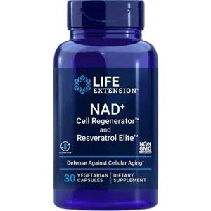 Life Extension Optimized NAD+ Cell Regenerator™ and Trans-Resveratrol™ 30 kapslí