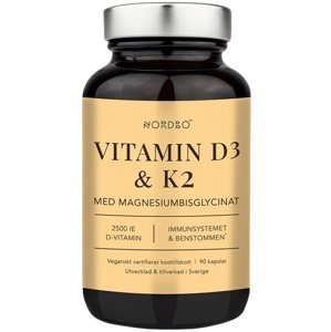 Nordbo Vitamin D3 & K2 & Magnesium 90 kapslí