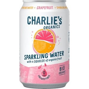 Charlie's Organics sycená pitná voda 330 ml - grepová šťáva