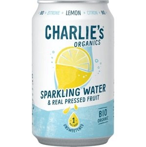 Charlie's Organics sycená pitná voda 330 ml - citronová šťáva