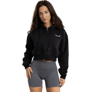 Exalted Dámská CROP mikina Comfy-Nest černá - L
