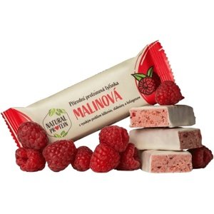 Natural Protein Proteinová tyčinka s kolagenem 50 g - malina