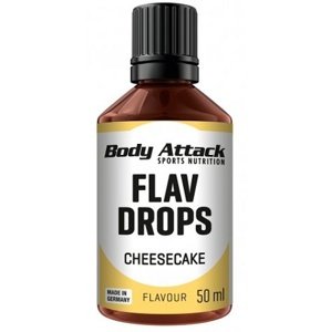 Body Attack Flav Drops 50 ml - Jahodový cheesecake