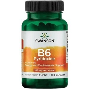 Swanson Vitamin B6 Pyridoxine 100 mg 100 kapslí