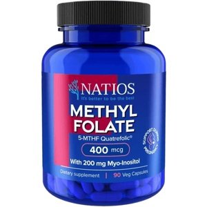 Natios Methyl Folate Aktivní kyselina listová 400 mcg 90 veganských kapslí