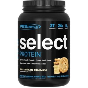 PEScience Select Protein US verze 878 g - White chocolate macadamia
