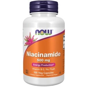 Now Foods Vitamin B3 Nikotinamid (niacinamide) 500 mg 100 vegetariánských kapslí