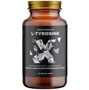 BrainMax L-Tyrosine L-tyrosin 750 mg 90 rostlinných kapslí