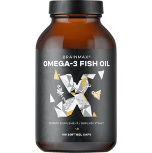 BrainMax Omega-3 Fish Oil 180 softgel kapslí