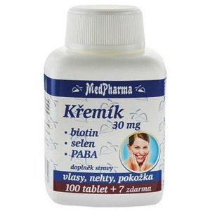 MedPharma Křemík 30 mg + biotin + selen + PABA 107 tablet