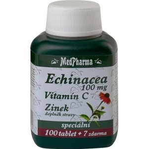 MedPharma Echinacea 100mg + vitamin C + zinek 107 tablet