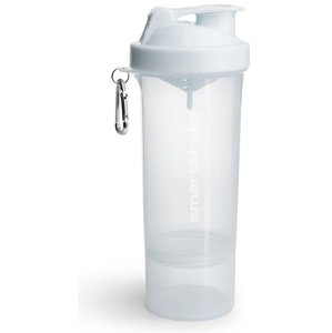 Smartshake Slim Šejkr smoke 400 ml + 100 ml - Pure White