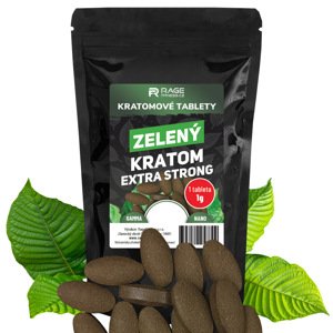 Rage Fitness Zelený kratom v tabletách extra strong 1g/tab. 5 + 1 tableta zdarma