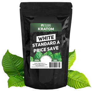 Rage Fitness Kratom White Standard A Price Save + vzoreček zdarma 1000g + 1kg KEŠU ZDARMA