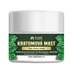 Rage Fitness Kratomová Mast MTGCBDéčko 50+25/20ml