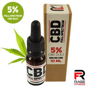 Rage Fitness CBD olej full spectrum Ragefitness 5% 10ML 1+1