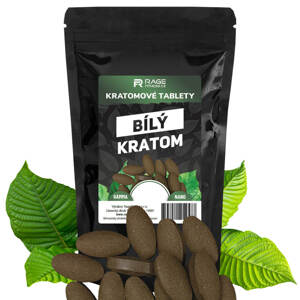 Rage Fitness Bílý kratom v tabletách 1g/tab. 250 + 50 tablet zdarma