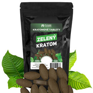 Rage Fitness Zelený kratom v tabletách 1g/tab. 5 + 1 tableta zdarma