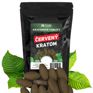 Rage Fitness Červený kratom v tabletách 1g/tab. 5 + 1 tableta zdarma