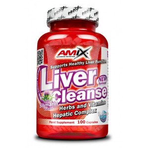 AMIX Liver Cleanse, Podpora jater, 100 kapslí
