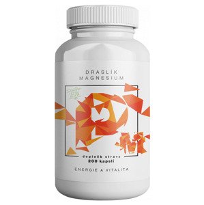 BrainMax Draslík Magnesium - Draslík citrát + Hořčík malát 200 kapslí