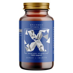 BrainMax Vitamín D3 5000 IU 120 kapslí