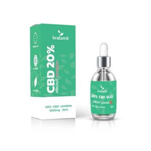 Kratomit Konopný olej CBD 20 % Jahoda, 10 ml